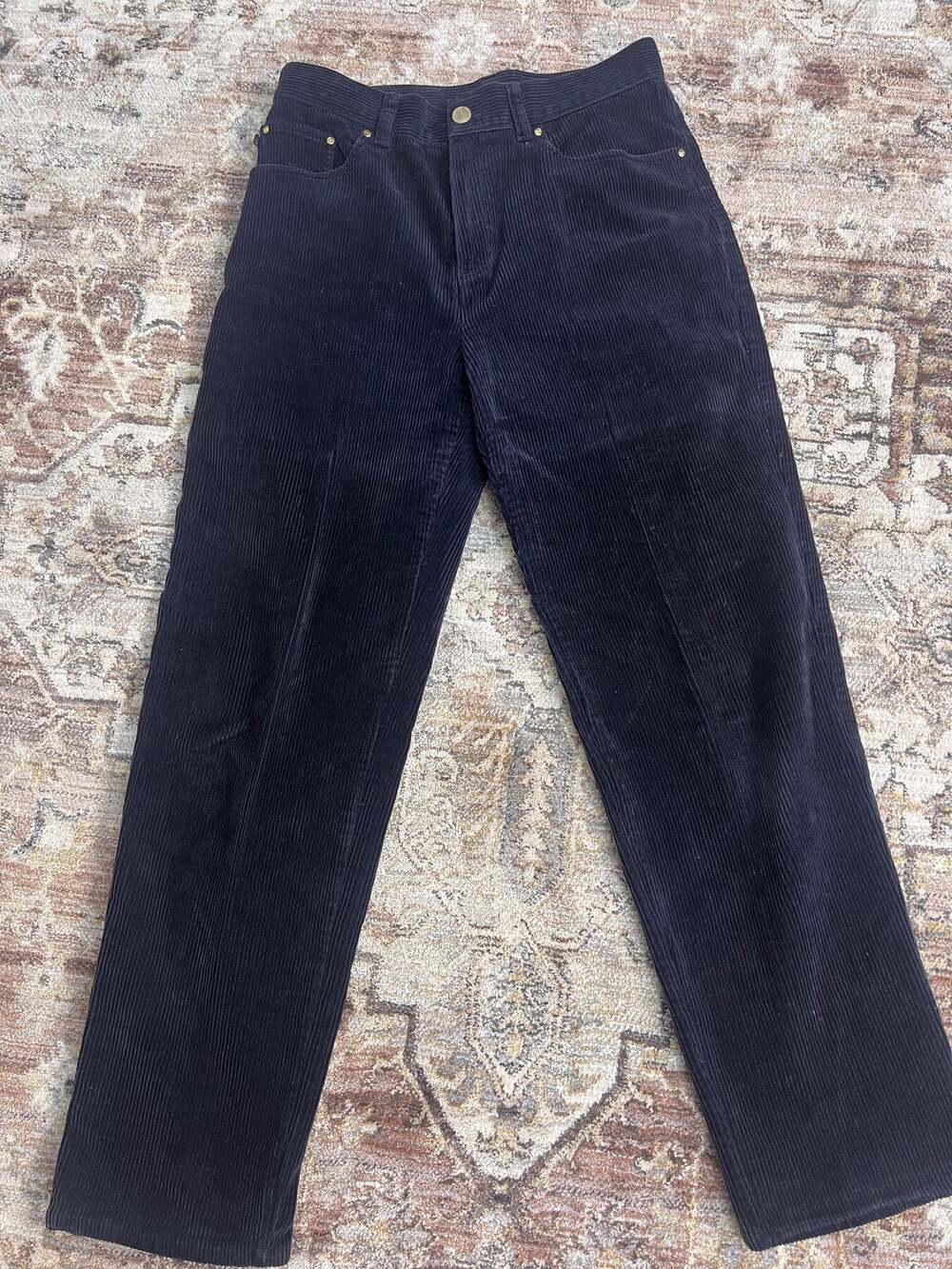 Vintage Lauren Jeans Co Corduroy Pants Navy Straight Leg 6P